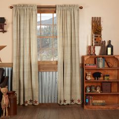 Country Star Curtain Panels Set of 2