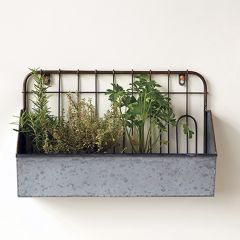Metal Storage Organizer With Fence Style Back