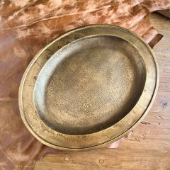 Distressed Metal Oval Candle Tray