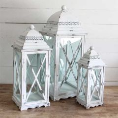 Simple Cottage Candle Lantern Set of 3