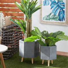 Modern Planter Pot With Tripod Legs Set of 2