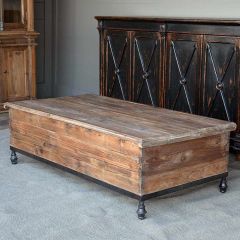 Footed Old Pine Coffee Table