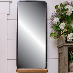 Accent Mirror With Folding Tray