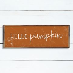 Hello Pumpkin Orange Wall Art
