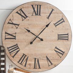 Farmhouse Fir Wood Wall Clock