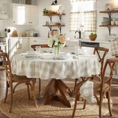 Check Country Tablecloth Round