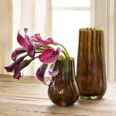 Mercury Glass Earth Tone Vase