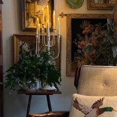 Provincial Iron Tabletop Candelabra