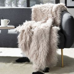 Faux Sheepskin Throw Blanket