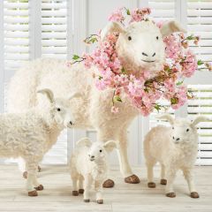 Fluffy Standing Sheep Figure