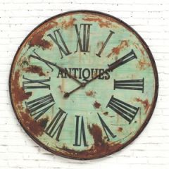 Huge Round Rustic Wall Clock