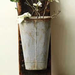 Distressed Metal Wall Bucket
