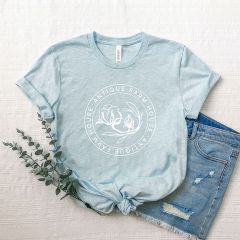 AFH Logo Tee Shirt Heather Prism Blue