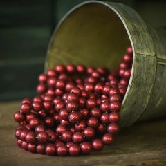 Aged Cranberry Bead Garland Set of 2