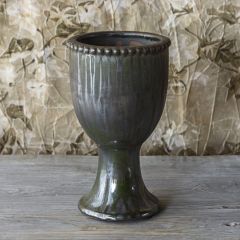 Aged Dripped Glazed Tulip Vase