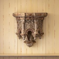 Aged Elegance Rounded Wall Shelf
