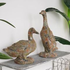 Aged Finish Duck Statue