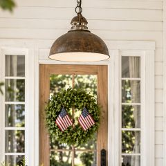 Aged Galvanized Steel With Rust ShadePendant Light