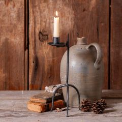 Primitive Wrought Iron Taper Candle Holder