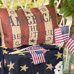 America The Beautiful Lumbar Pillow