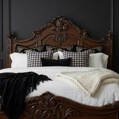 Americana Country Navy Check Euro Shams Set of 2