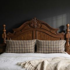 Americana Country Navy Check Pillow Case Set of 2