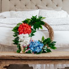 Americana Hydrangea Wreath