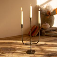 Antique Brass 3 Arm Candelabra