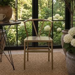 Antique Brass Finish Metal Accent Chair