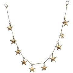 Antique Brass Star Garland Set of 2