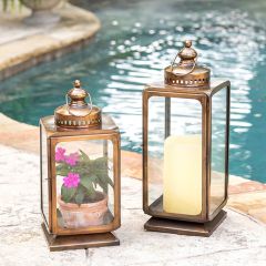 Antique Brass Station Lantern