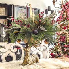 Antiqued Decorative Metal Buck Bowl