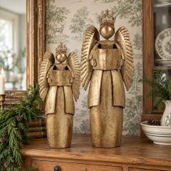 Antiqued Gold Finish Angel Figurine