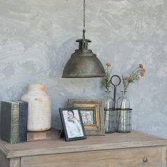 Antiqued Metal Dome LED Pendant Light