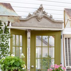 Antiqued Sculptural Wall Pediment
