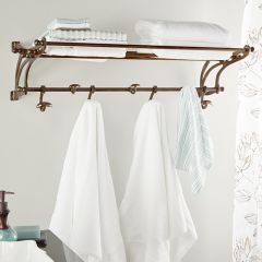 Antiqued Wall Hook Shelf Organizer