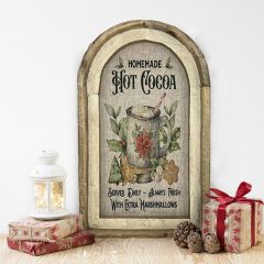 Arch Frame HOT COCOA Linen Print