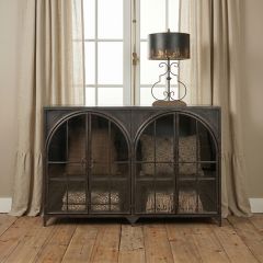 Arched Door Metal Sideboard Cabinet