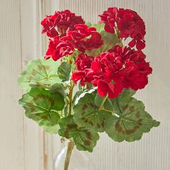 Artificial Geranium Bush Set of 2
