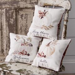 Autumn Greetings Throw Pillow Set of 3