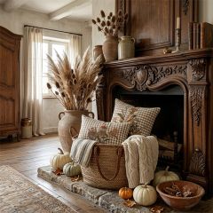 Autumn Grove Embroidered Accent Pillow