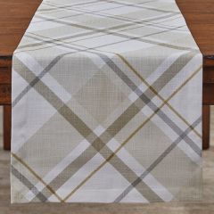 Autumn Neutrals Plaid Table Runner