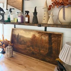Autumn's Quiet Path Printed Canvas Wall Art