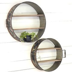 Round Wall Shelf Set of 2