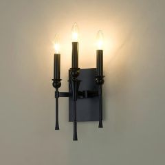 Modern Candelabra Matte Black Wall Sconce