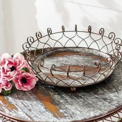 Iron Scroll Basket