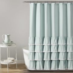 Ruffles and Lace Shower Curtain
