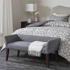 Chic Upholstered Arm Bench