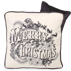 Vintage Merry Christmas Throw Pillow