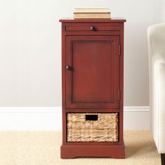 Storage Cabinet Table With Basket